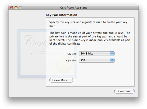 Key Pair Information