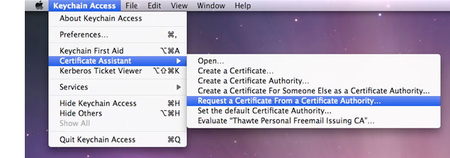 Request a Certificate